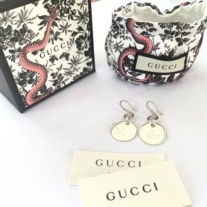 BRAND NEW authentic GUCCI sterling silver earrings